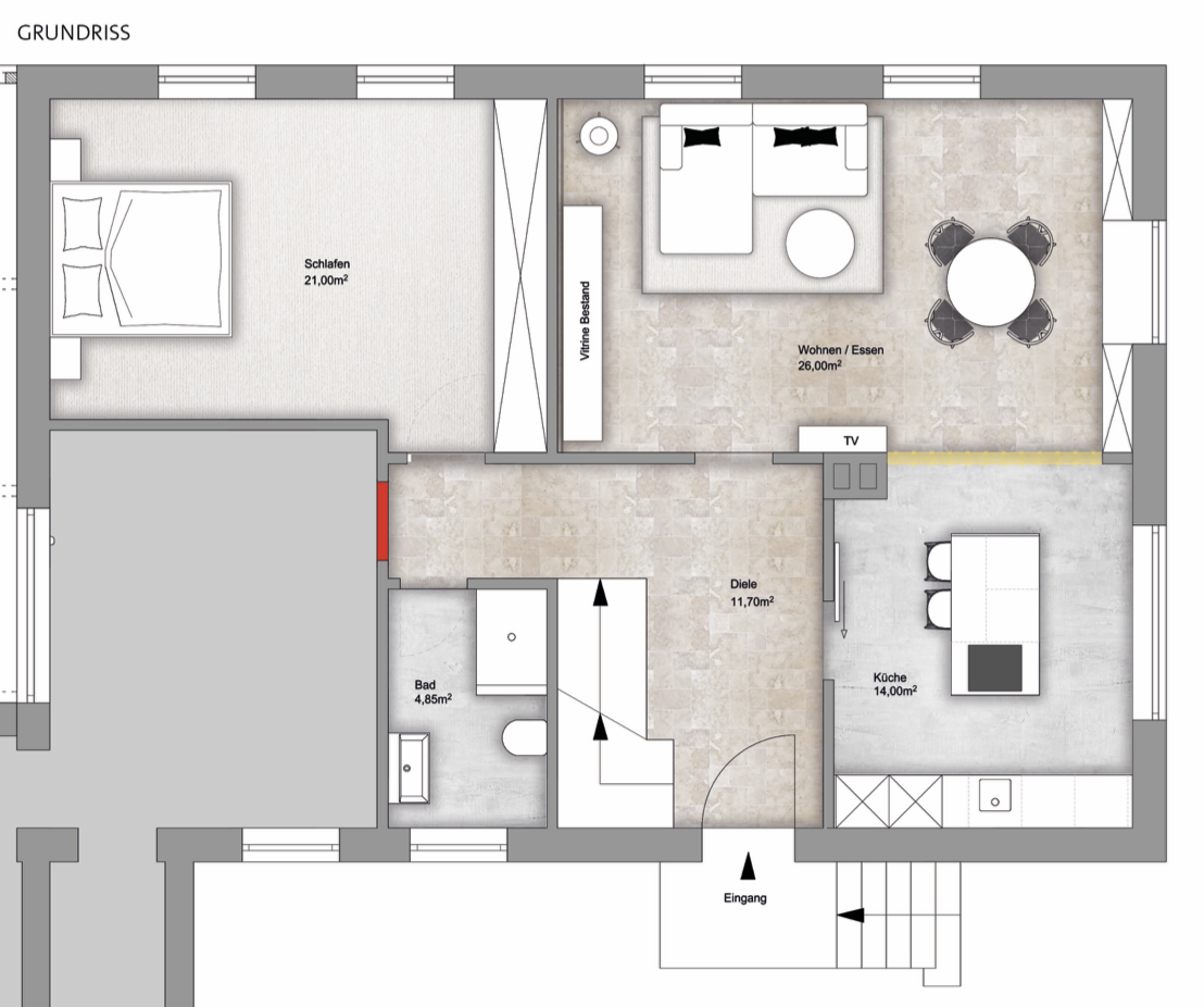 Grundriss der Wohnung